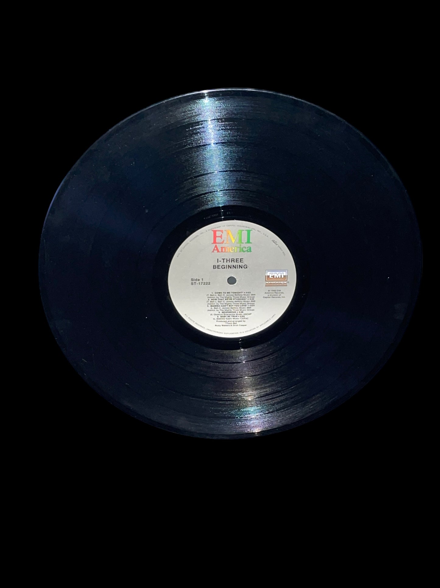 1986 Beginnings Vinyl Record by I-Three