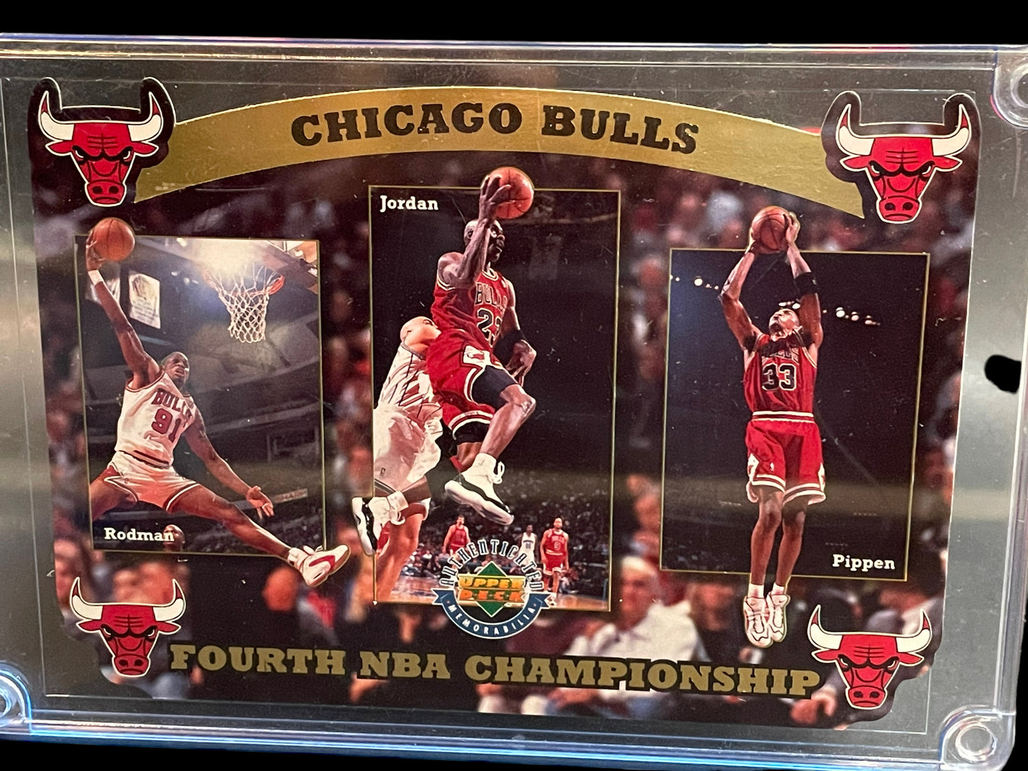 1995 Chicago Bulls Fourth NBA Championship Limited Edition Card #7892