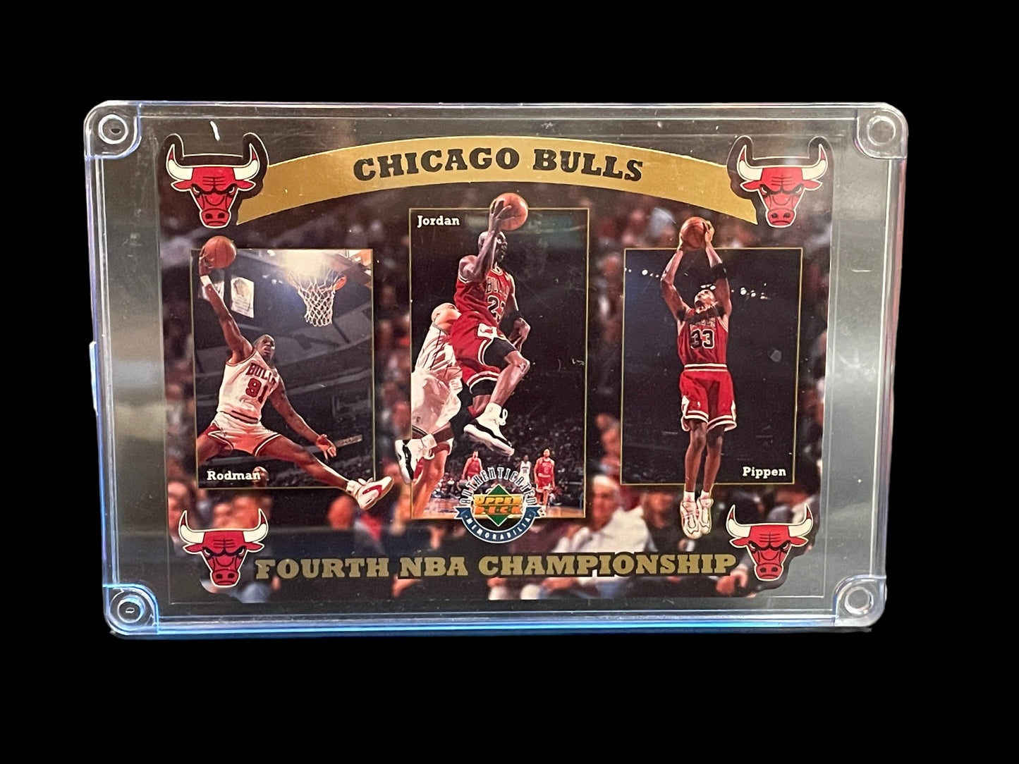 1995 Chicago Bulls Fourth NBA Championship Limited Edition Card #7896