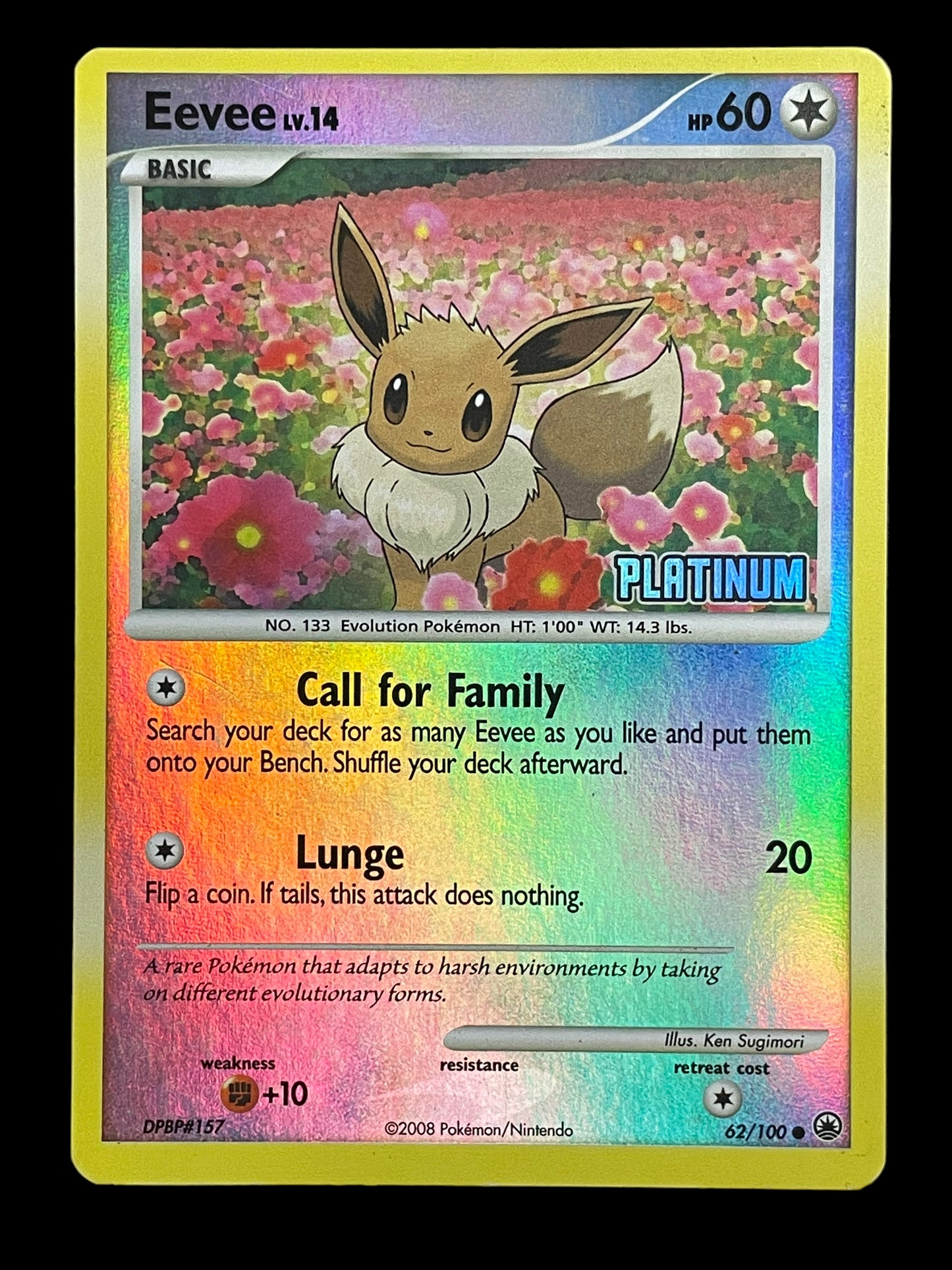 Eevee [Reverse Holo] #62 Pokemon Majestic Dawn - Holo Common