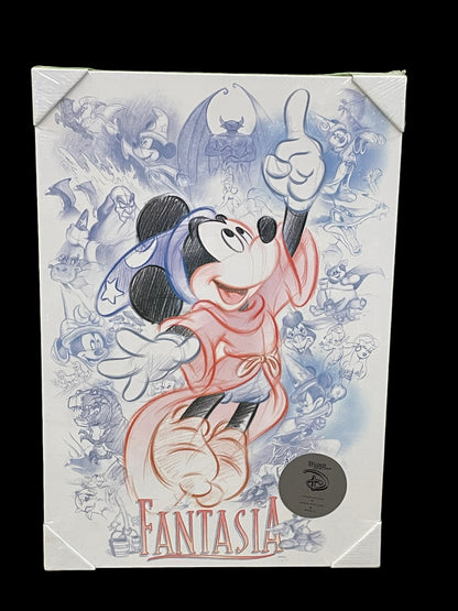 Disney Studio Collection Fantasia Mickey Mouse Art Print Canvas New