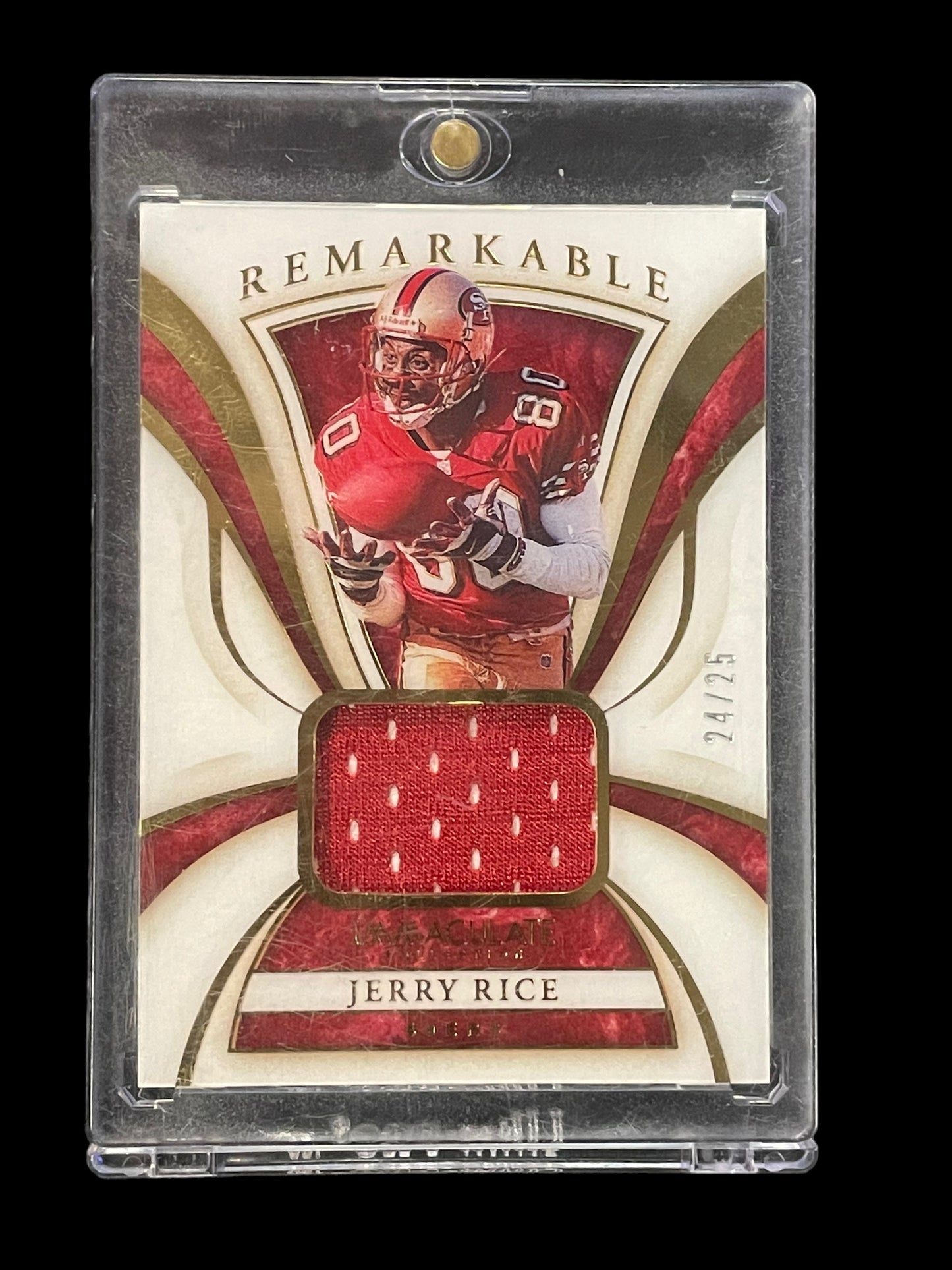 2020 Panini 49ers Jerry Rice Game Worn Jersey Card #RM4 24/25 Graded MINT 9