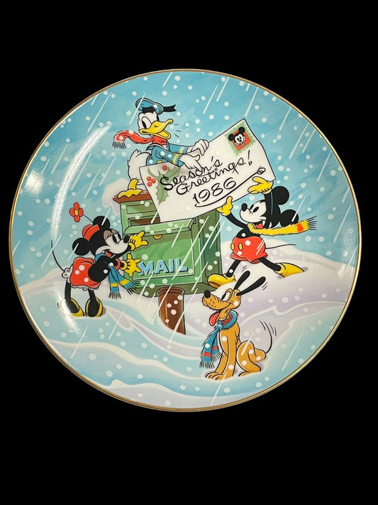 1986 Walt Disney's Christmas Greeting for 1936 Decorative Plate