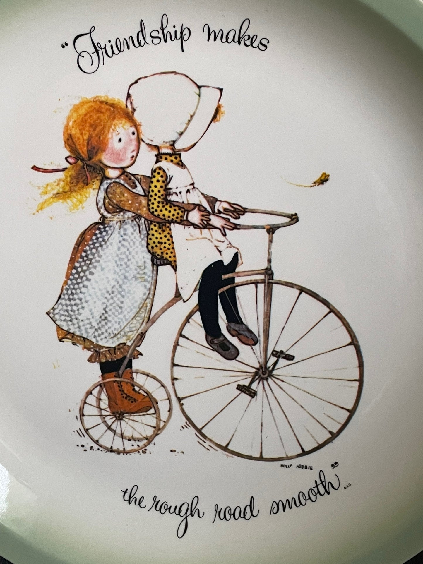 Friendship Makes the Rough Road Smooth 1972 Holly Hobbie Collectors Plate