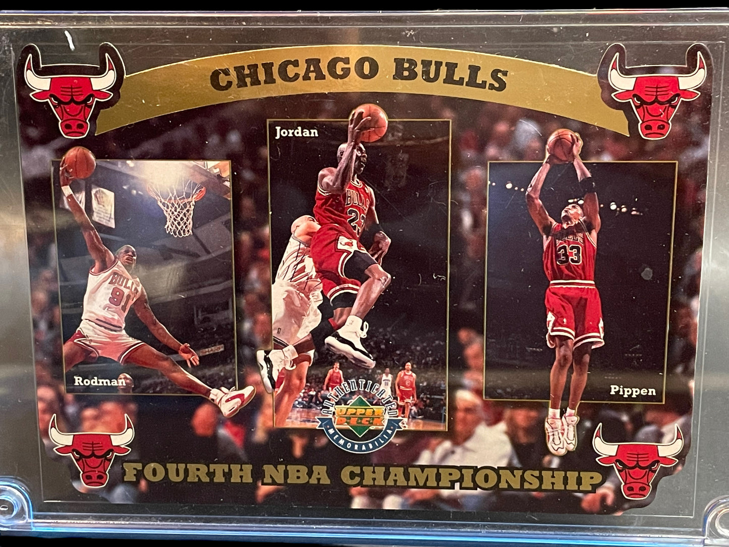 1995 Chicago Bulls Fourth NBA Championship Limited Edition Card #7896