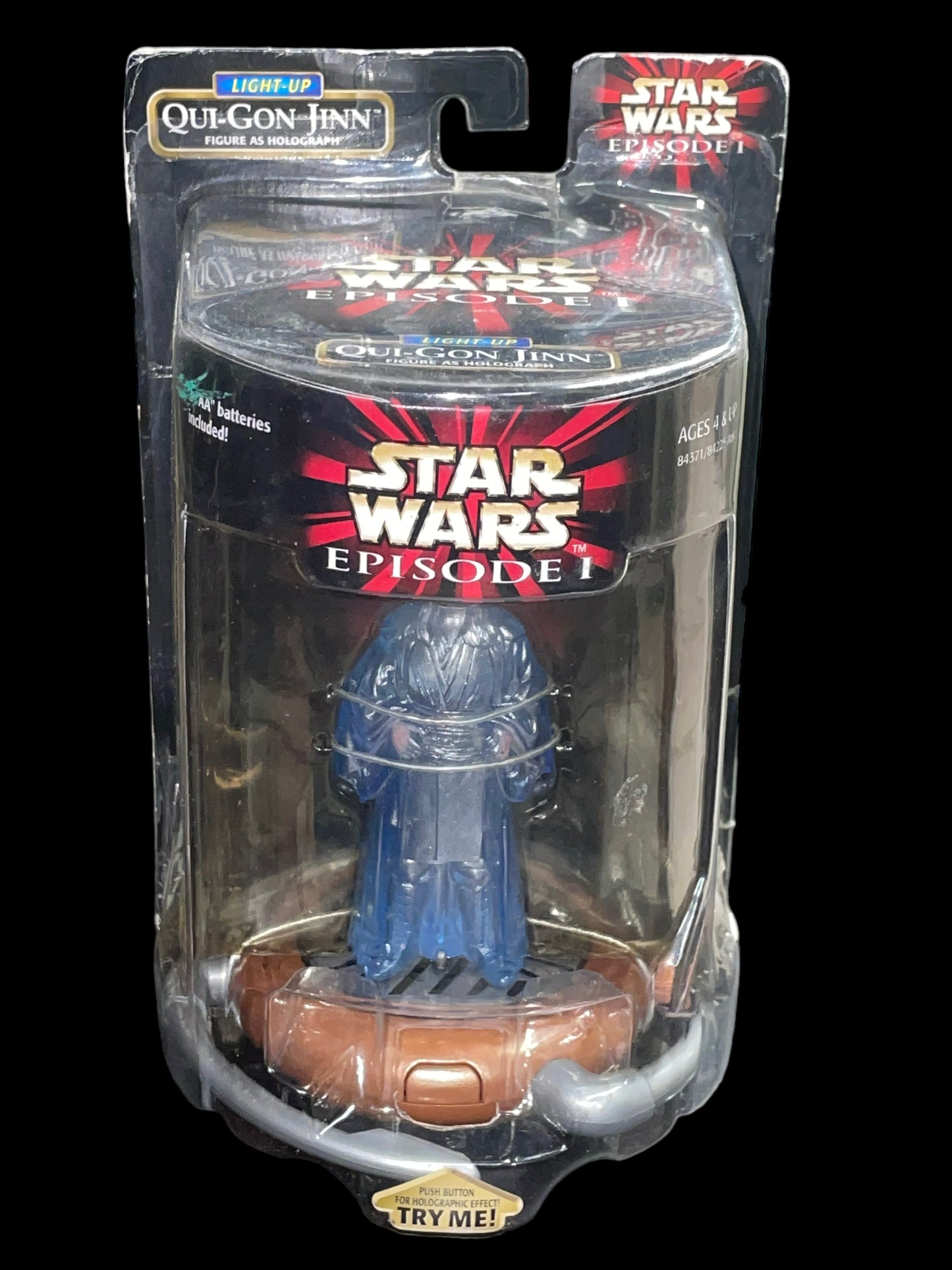 1999 Star Wars Episode I Qui-Gon Jinn Light-Up Hologram Action Figure