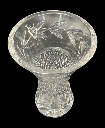 Galway Irish Crystal Leah Flared Hourglass Flower Vase