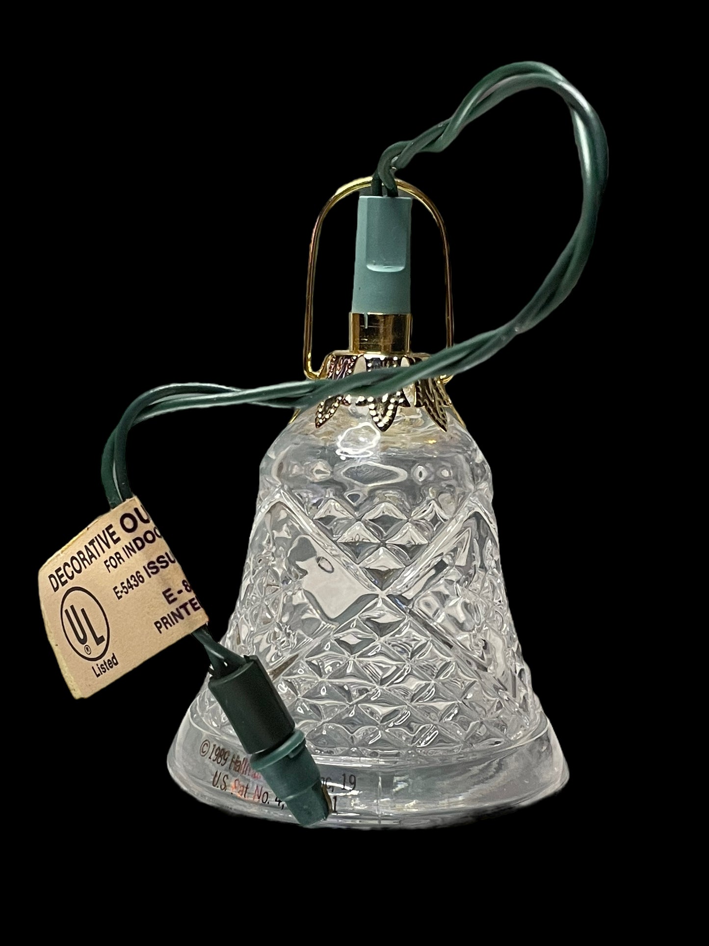 1989 Hallmark Crystal Bell Ornament