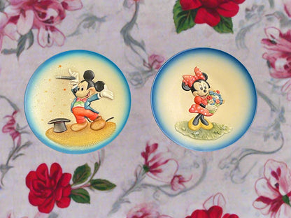 Disney Characters Four Stars Collection Mickey and Minnie Mouse Mini Plates