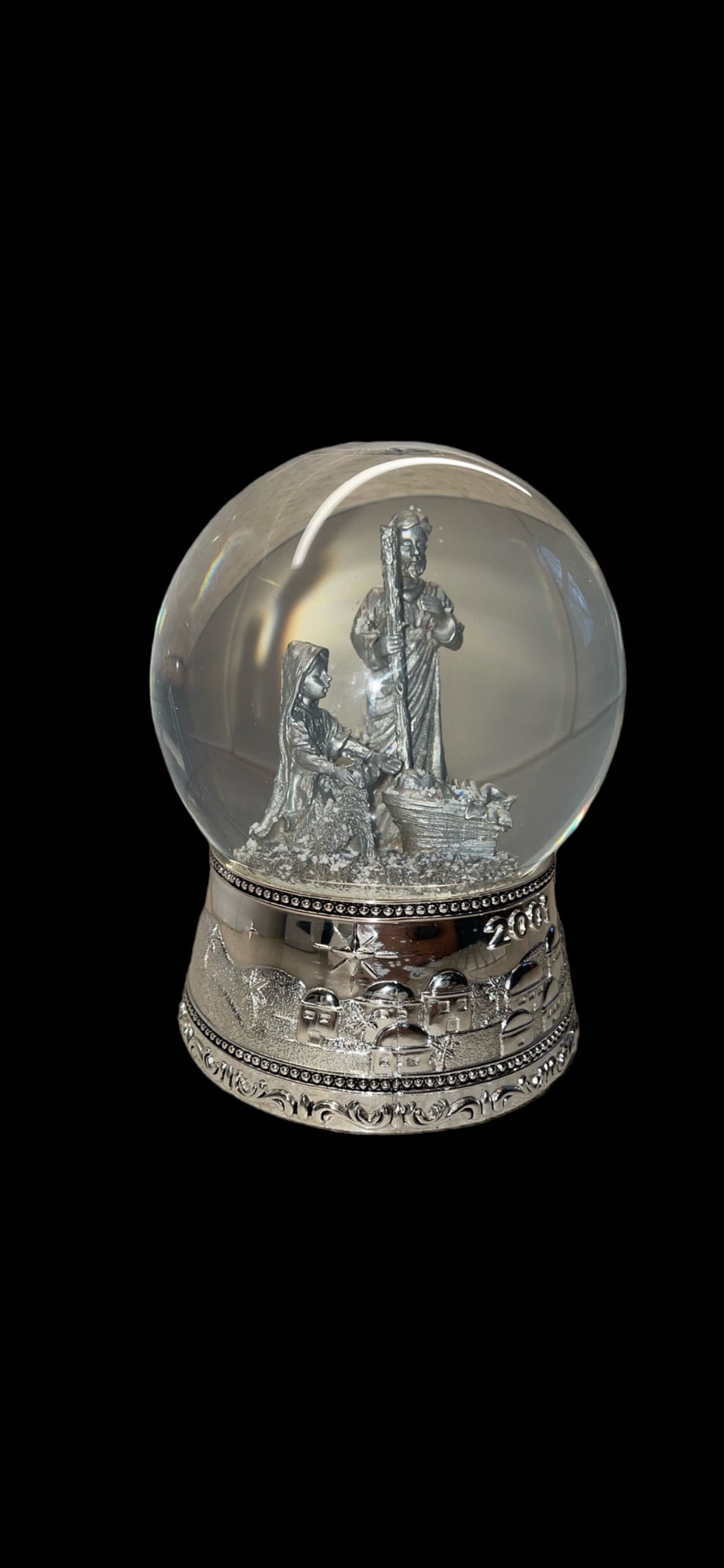 Wallace Silversmiths 2001 Christmas Silver Plated Snow Globe