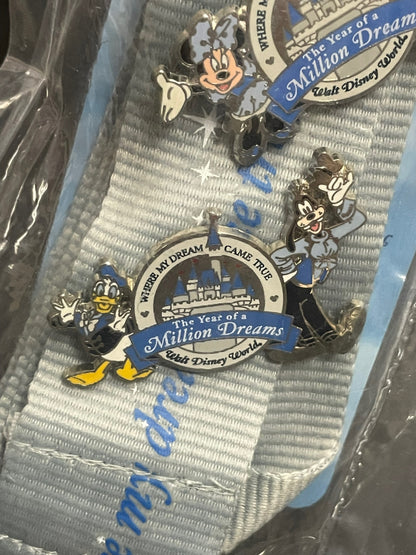 Walt Disney World Year of a Million Dreams Lanyard and Pins