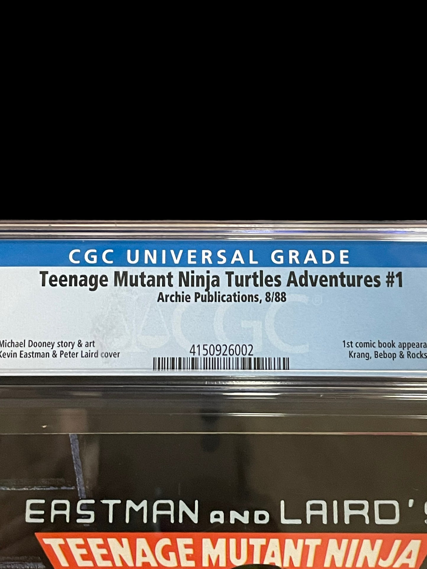 Teenage Mutant Ninja Turtles Adventures #1 Archie Comics CGC Graded 9