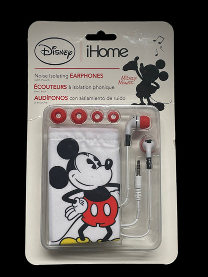 Disney Mickey Mouse Noise Isolating Earphones with Travel Pouch