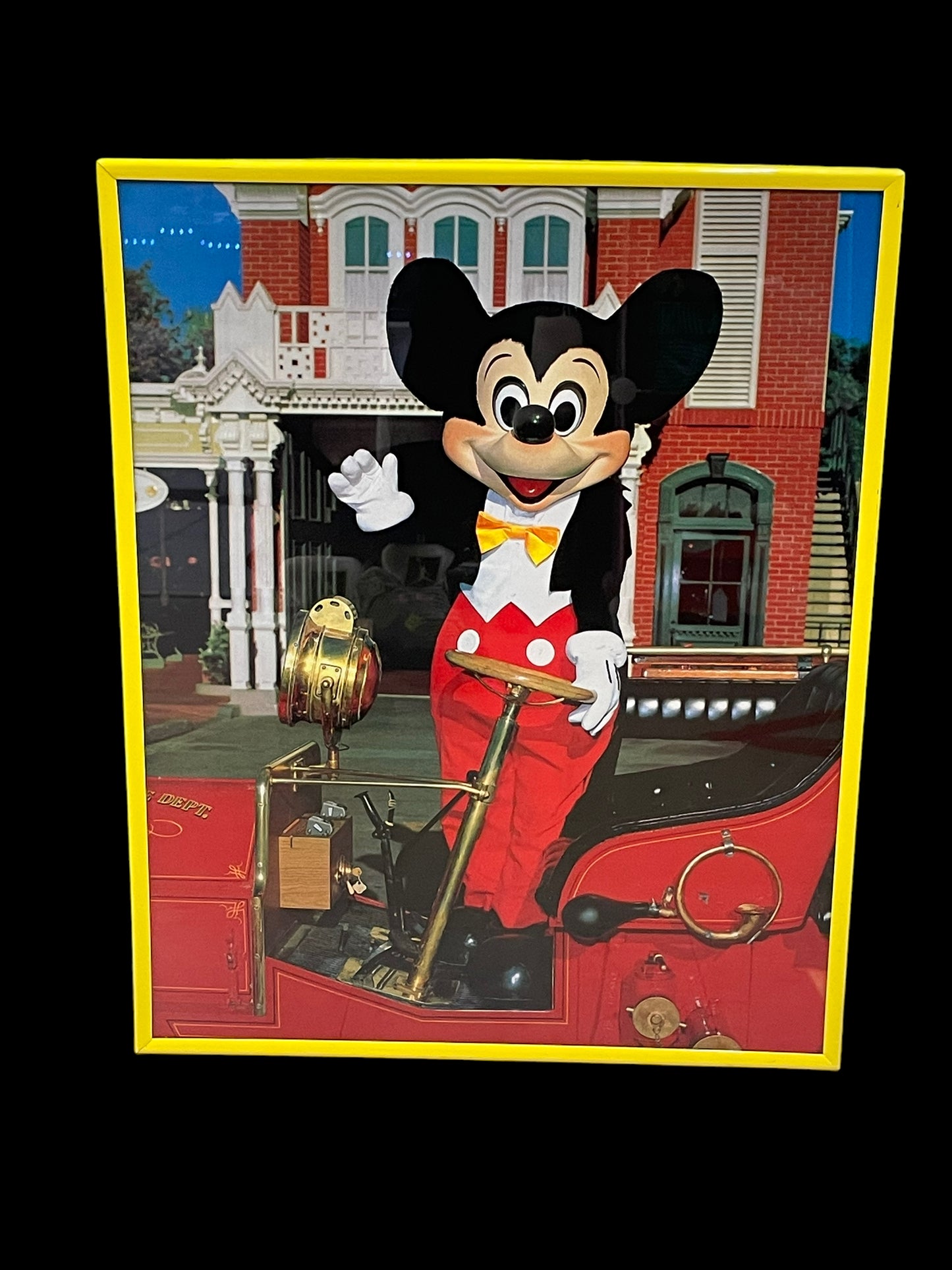 Vintage Mickey Mouse in Red Car Disney World