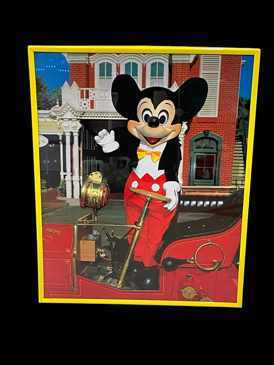 Vintage Mickey Mouse in Red Car Disney World