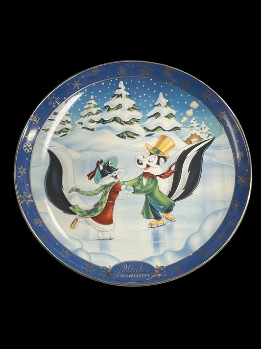 1996 Warner Bros Pepe Le Pew Winter Romance Plate Limited Edition /2500