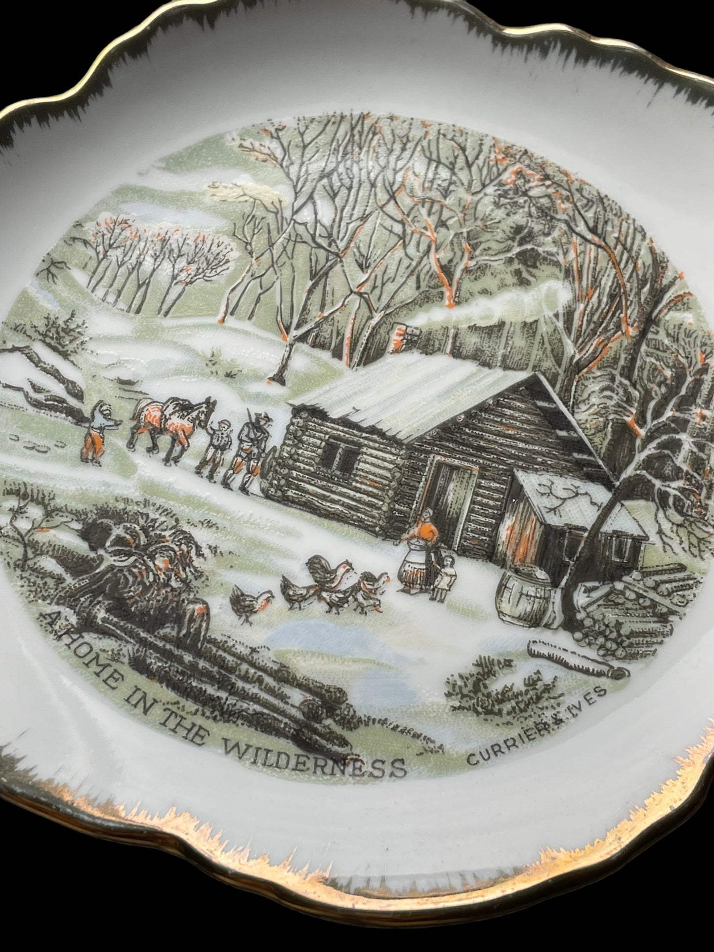 A Home in the Wilderness Currier and Ives Plate