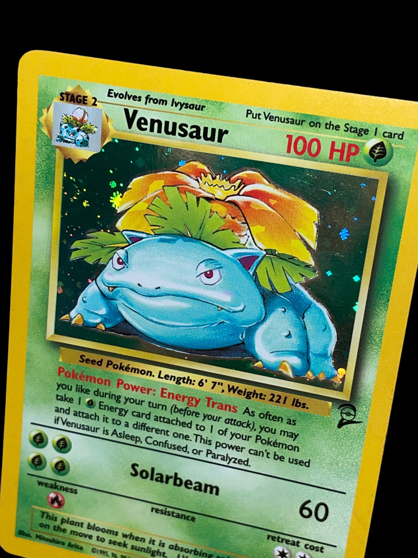 Venusaur 18/130 - Base Set 2 (2000) - Holo Rare - Swirl