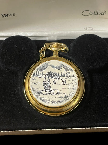 Colibri Quartz Disney Mickey Golf Pocket Watch