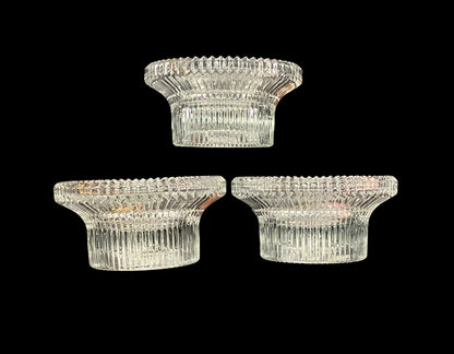 3-Piece Reversible Crystal Candle Holder Set