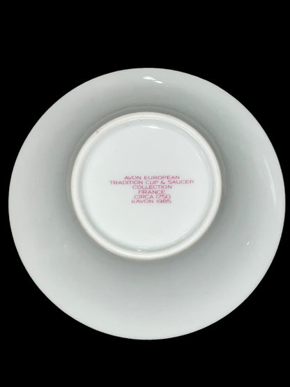 1985 Avon Tradition Cup and Saucer Collection France Circa 1750