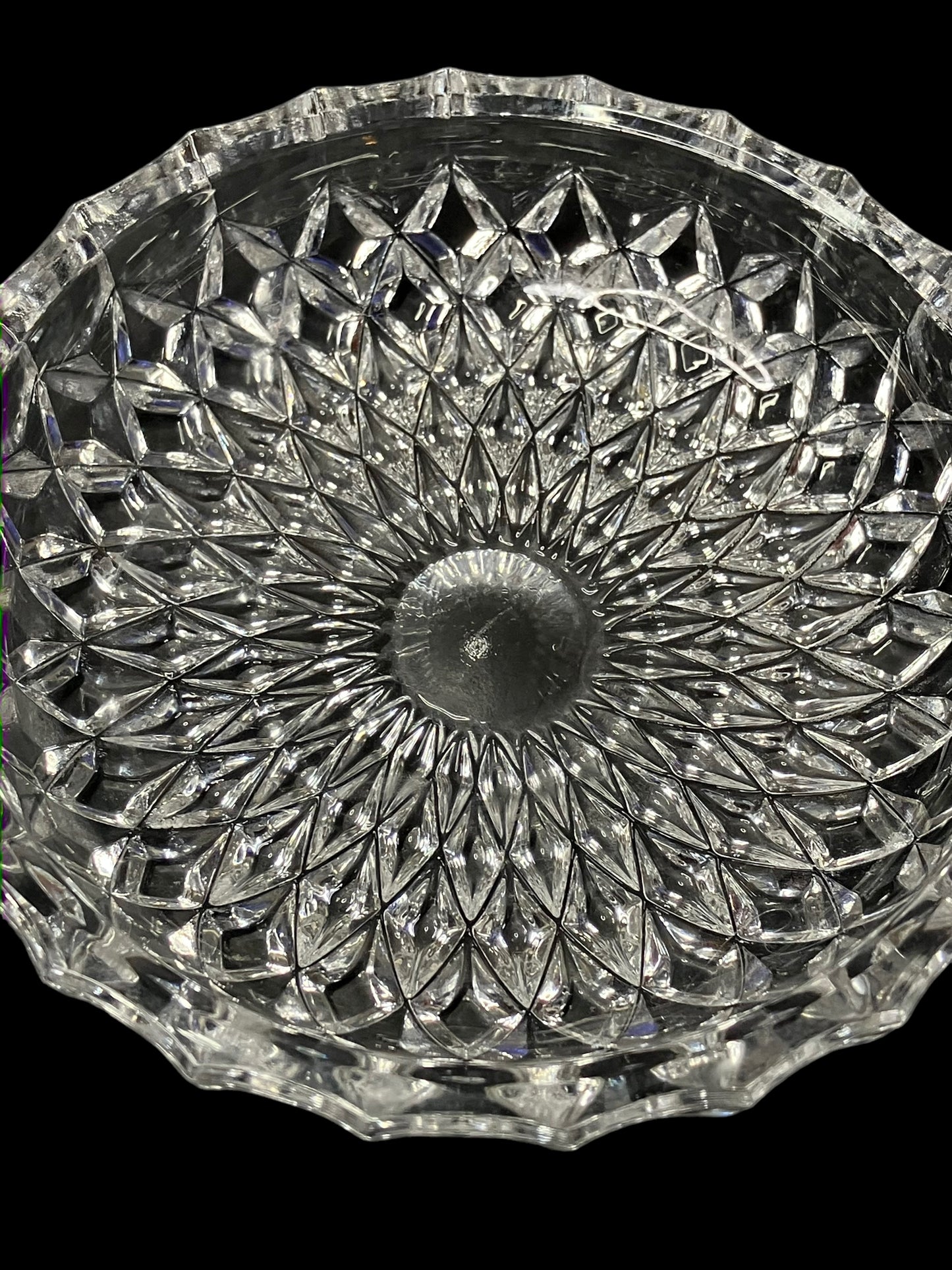 Vintage Lead Crystal Cut Ashtray or Candy Dish