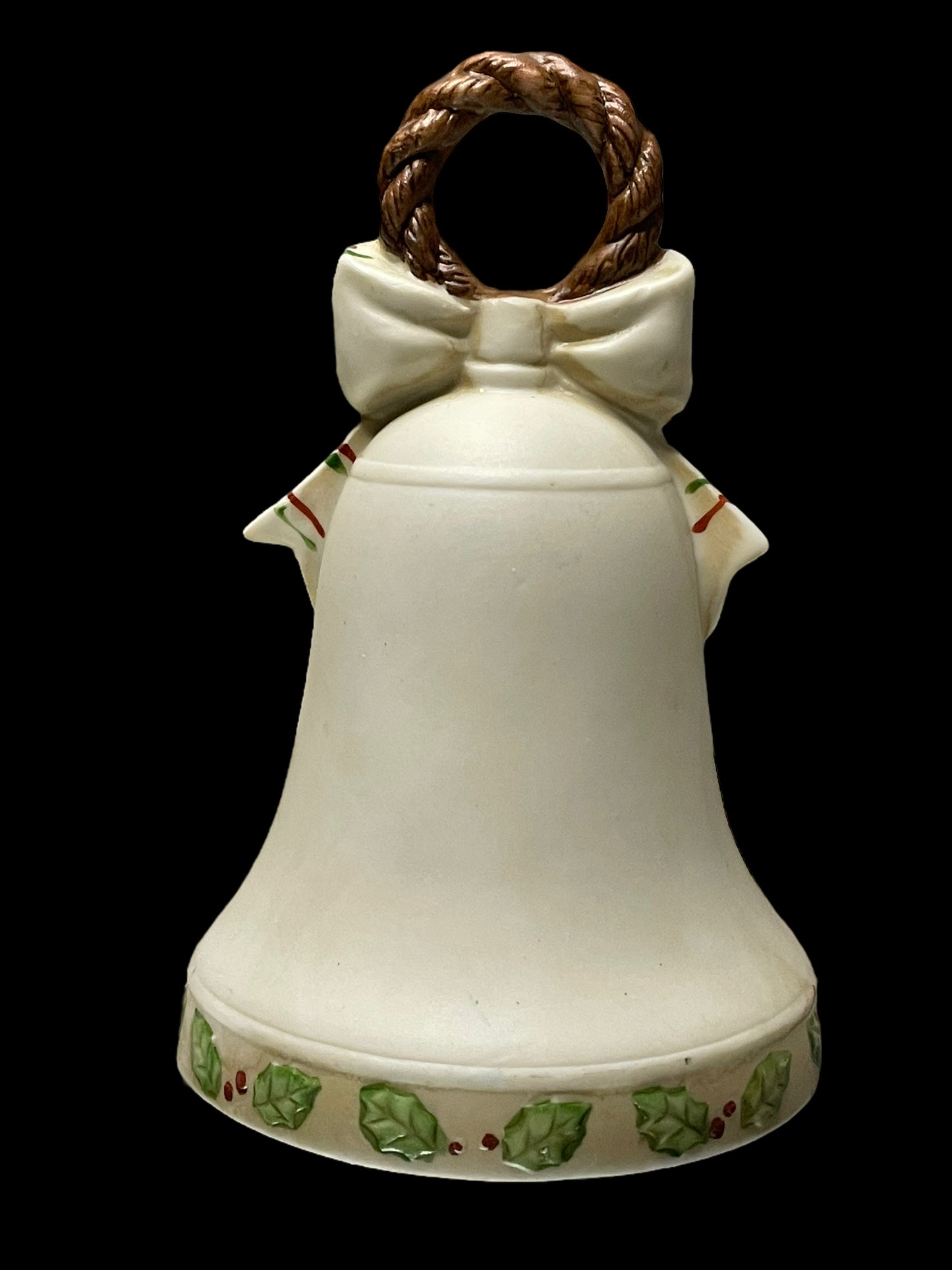 1970s Christmas Musical Bell Ceramic Figurine