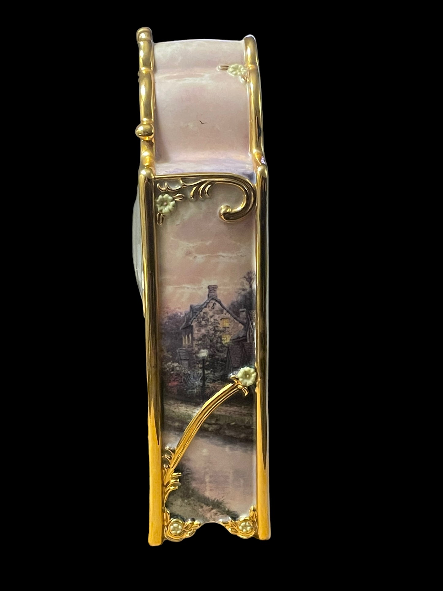 Lamplight Lane Heirloom Porcelain Clock by Thomas Kinkade