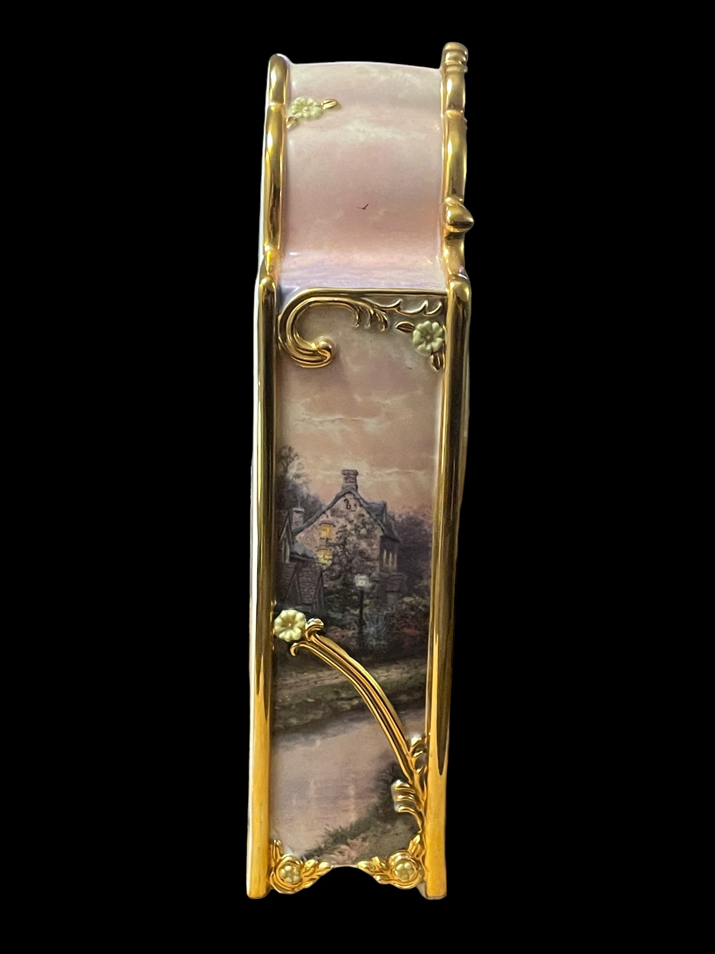 Lamplight Lane Heirloom Porcelain Clock by Thomas Kinkade