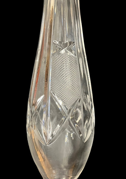 Vintage Crystal Glass Bud Vase