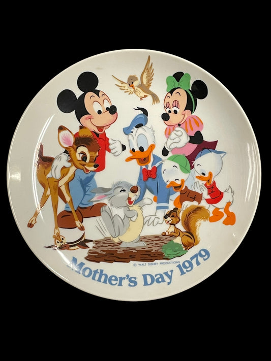 1979 Walt Disney's Mother's Day Bambi Minnie and Mickey Schmid Decorative Plate