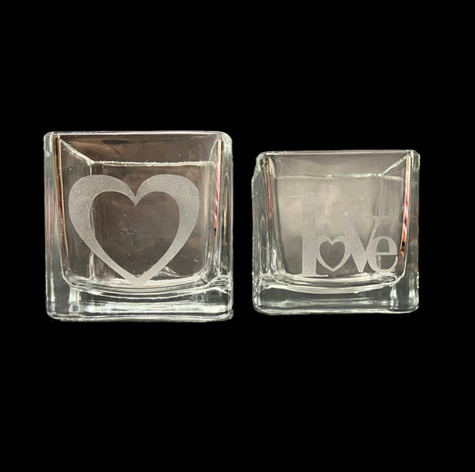 Love Candle Square Holders