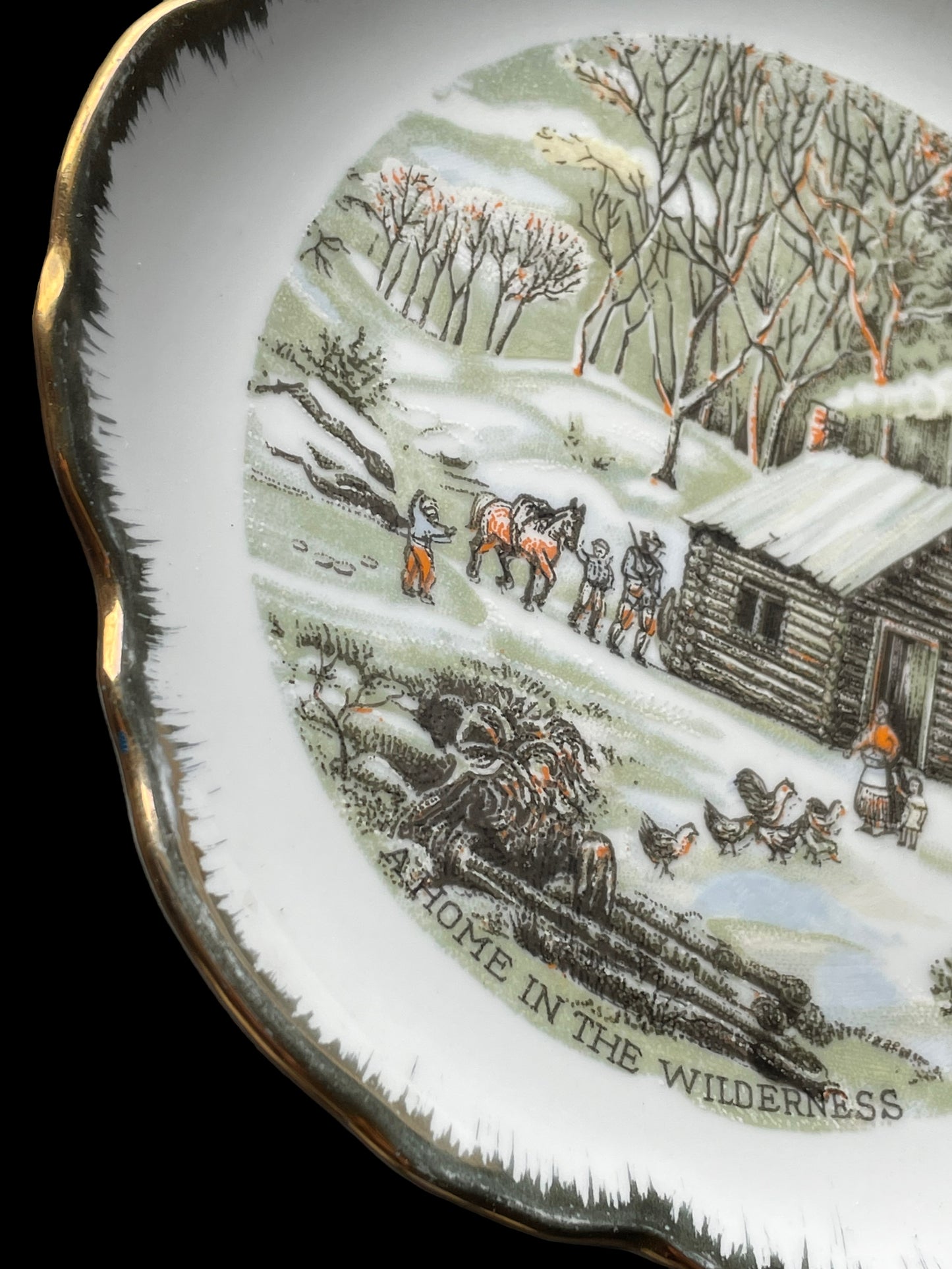 A Home in the Wilderness Currier and Ives Plate