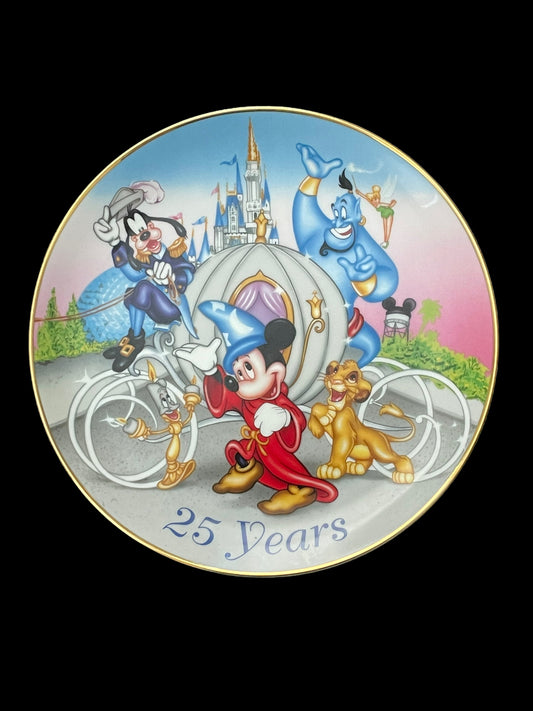 1996 Walt Disney World 25 Years Anniversary Decorative Plate