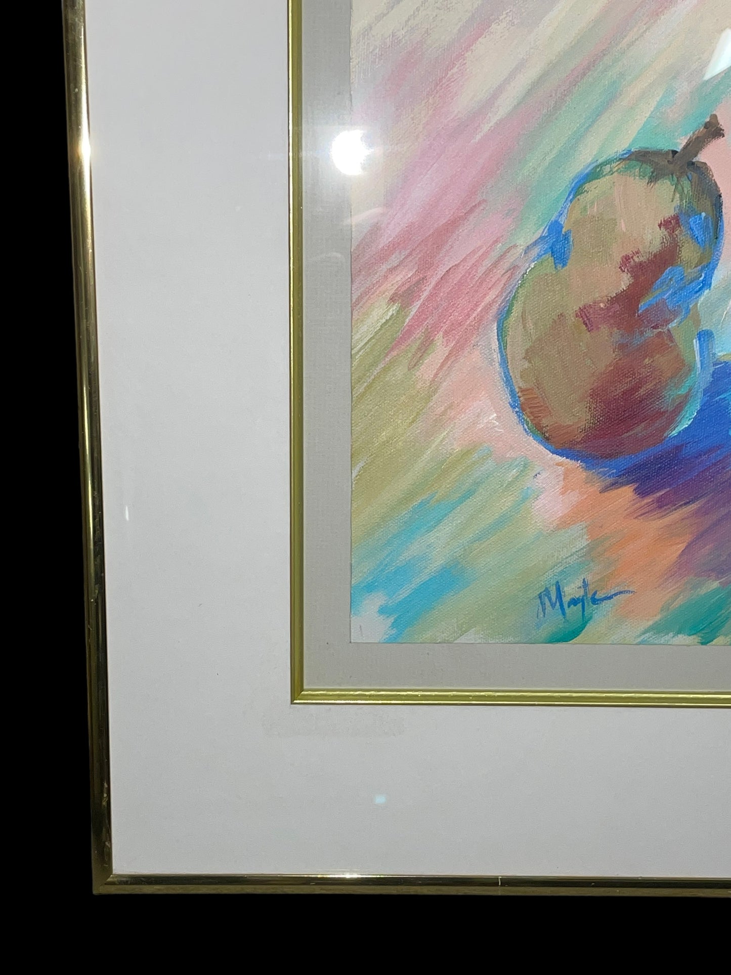 “Item# Ham 53” Painting in Brass Frame