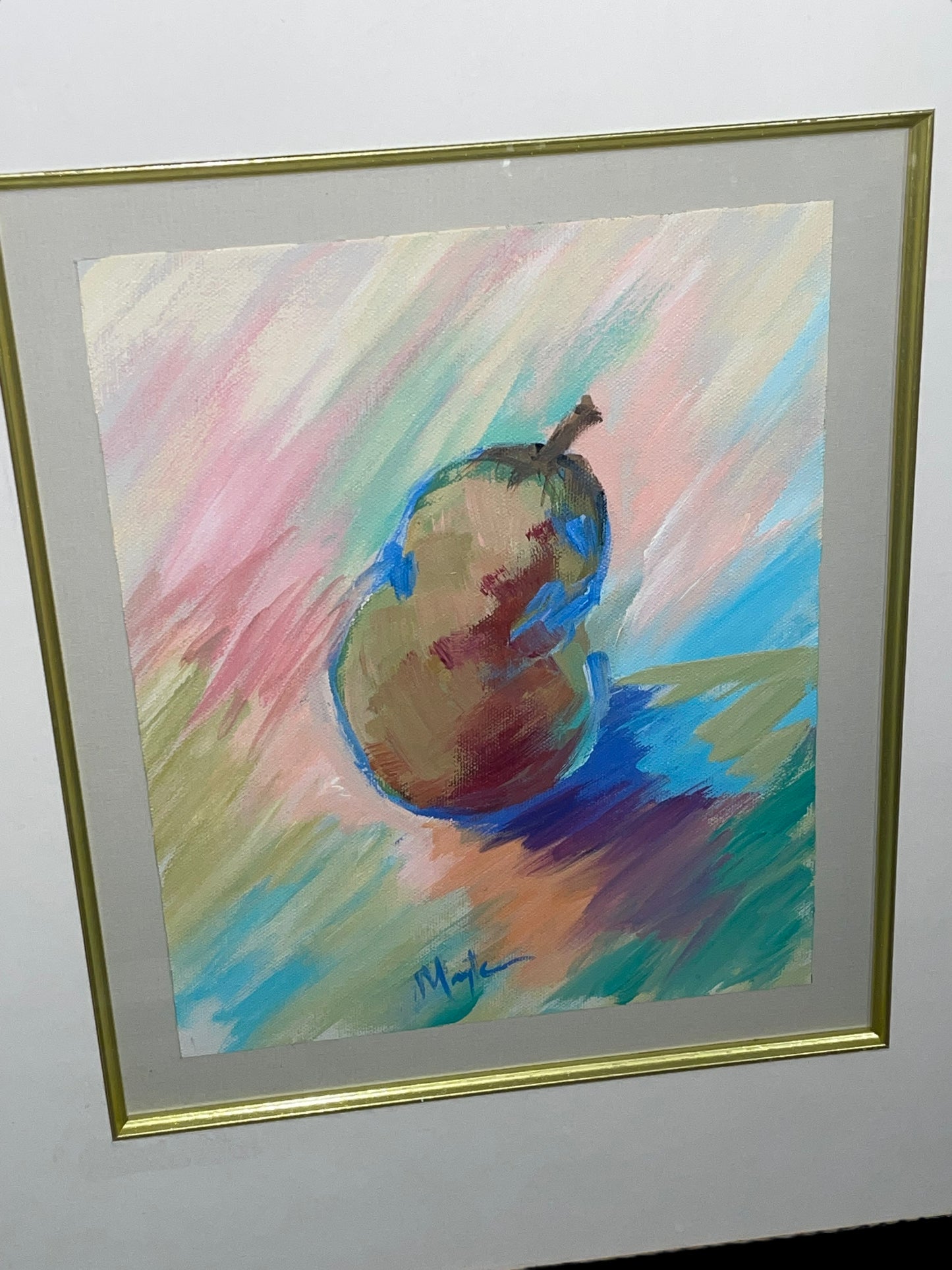 “Item# Ham 53” Painting in Brass Frame