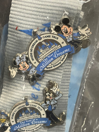 Walt Disney World Year of a Million Dreams Lanyard and Pins