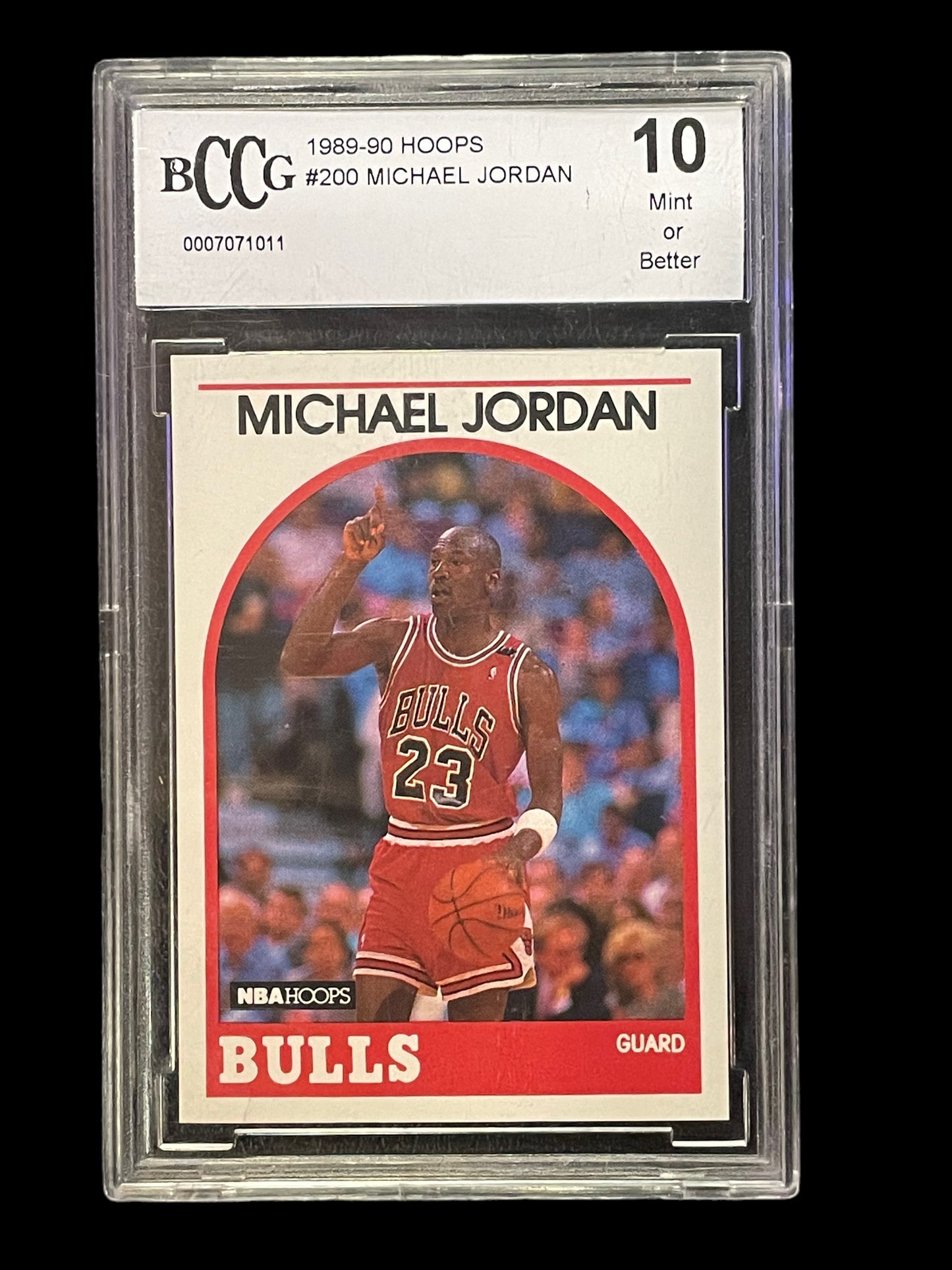 Michael Jordan #200 1989 Hoops BCCG Graded 10