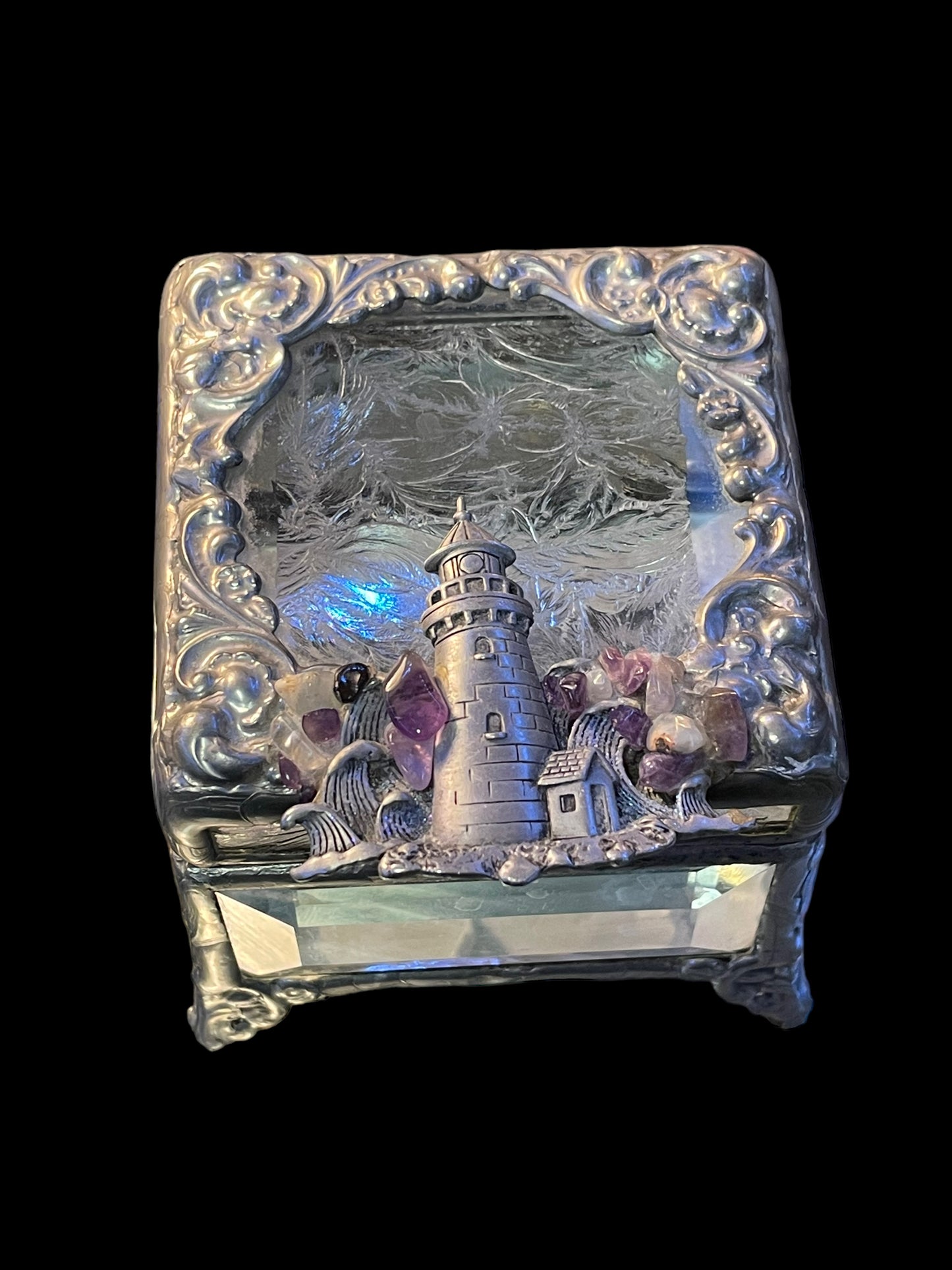 Lighthouse Trinket Box by Mostly Blue Skies