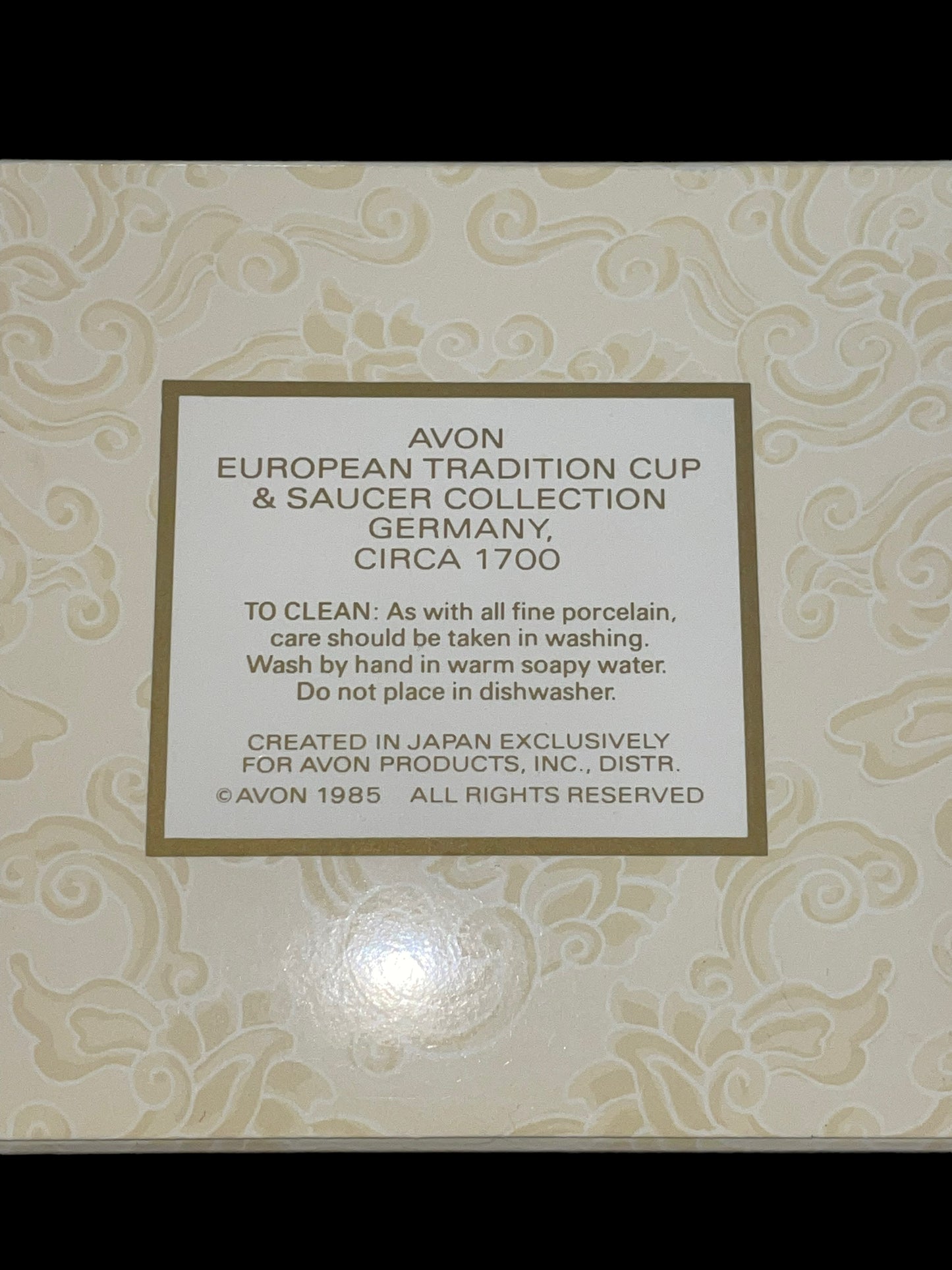 1985 Avon Tradition Cup and Saucer Collection Germany Circa 1700