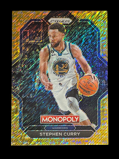 *TRADED* Stephen Curry Gold Shimmer #PS6 2022 Panini Monopoly Prizm All Stars Graded MINT+ 9.5