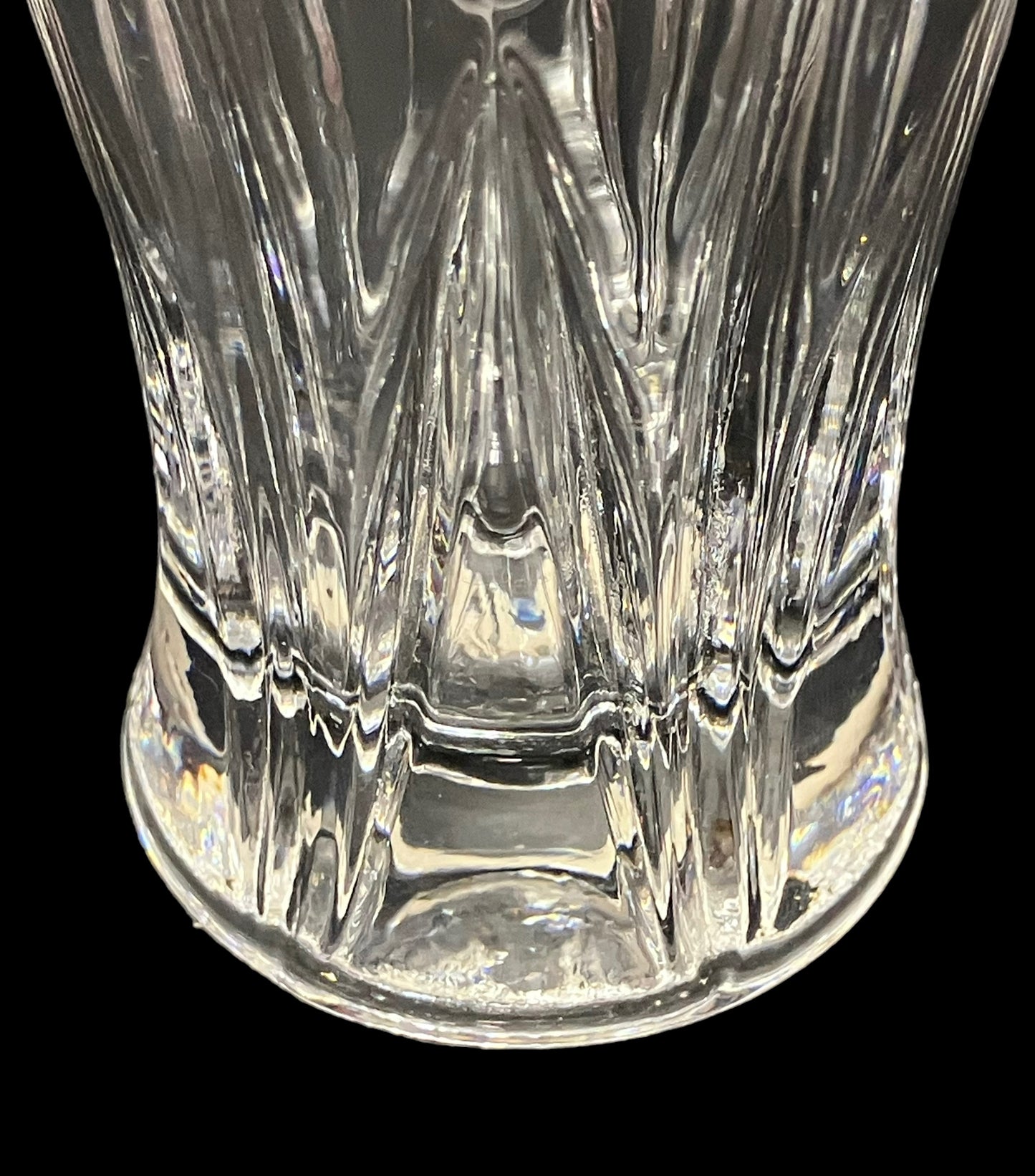 Vintage Gorham Crystal Bud Vase Heart Pattern