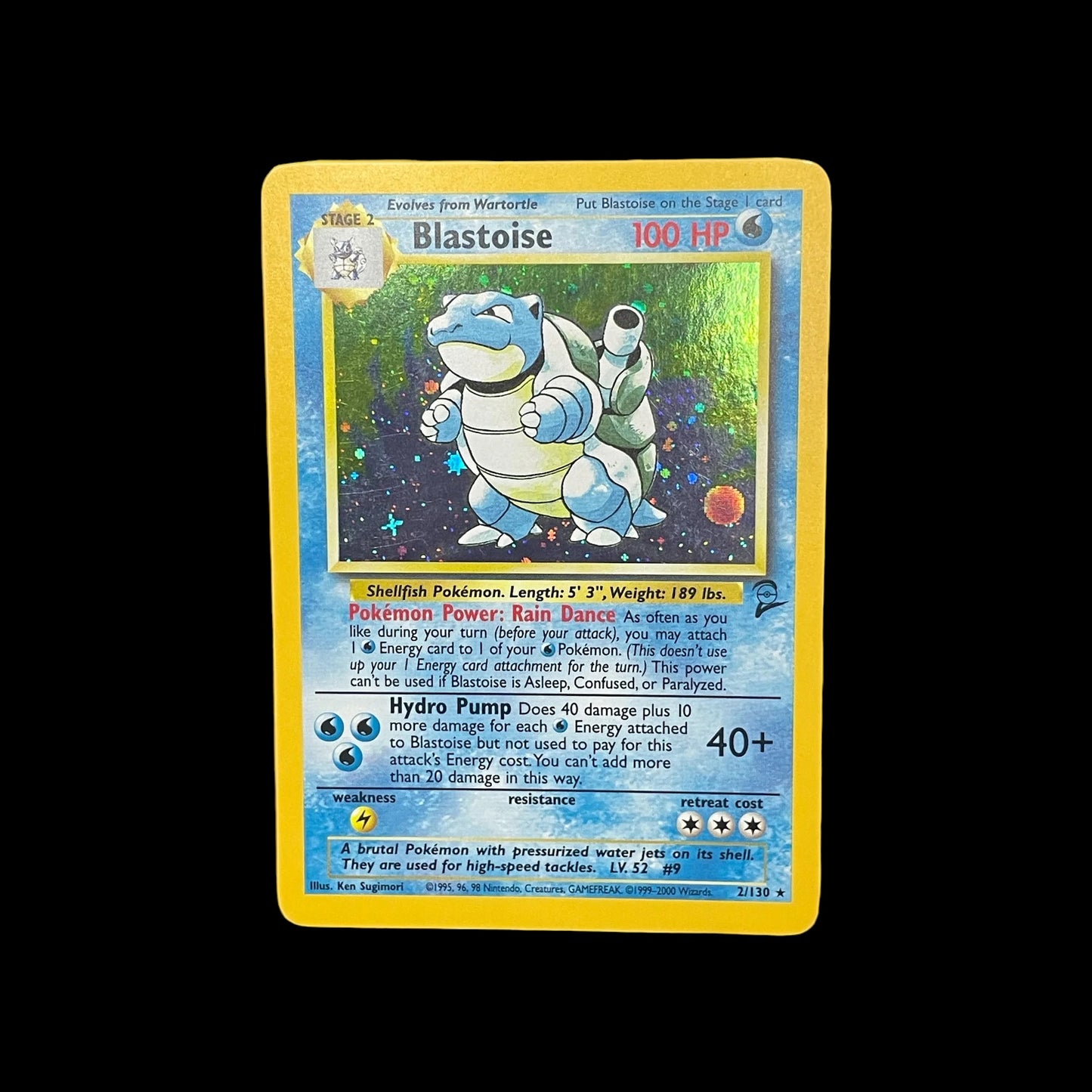 Blastoise #2 2000 Pokemon Base Set 2 Graded NEAR MINT+ 7.5