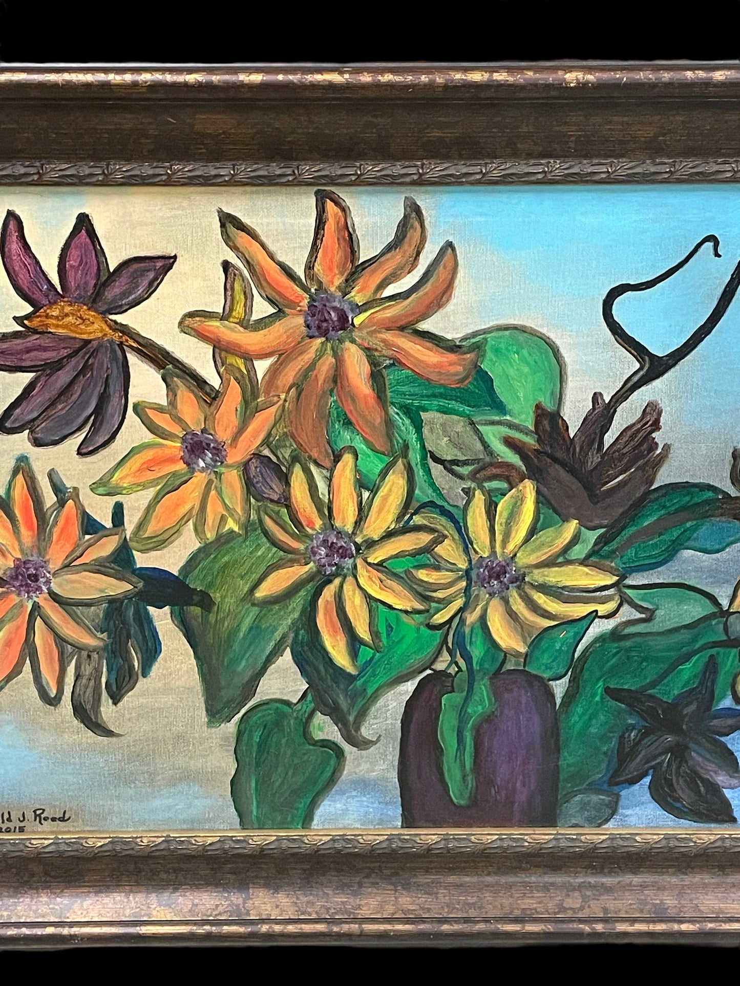 Floral Symphony Painting of Flowers by Ronald J. Reed