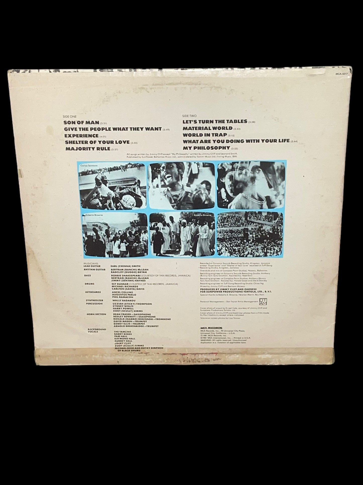 1981 Give the People What They Want Vinyl Record by Jimmy Cliff