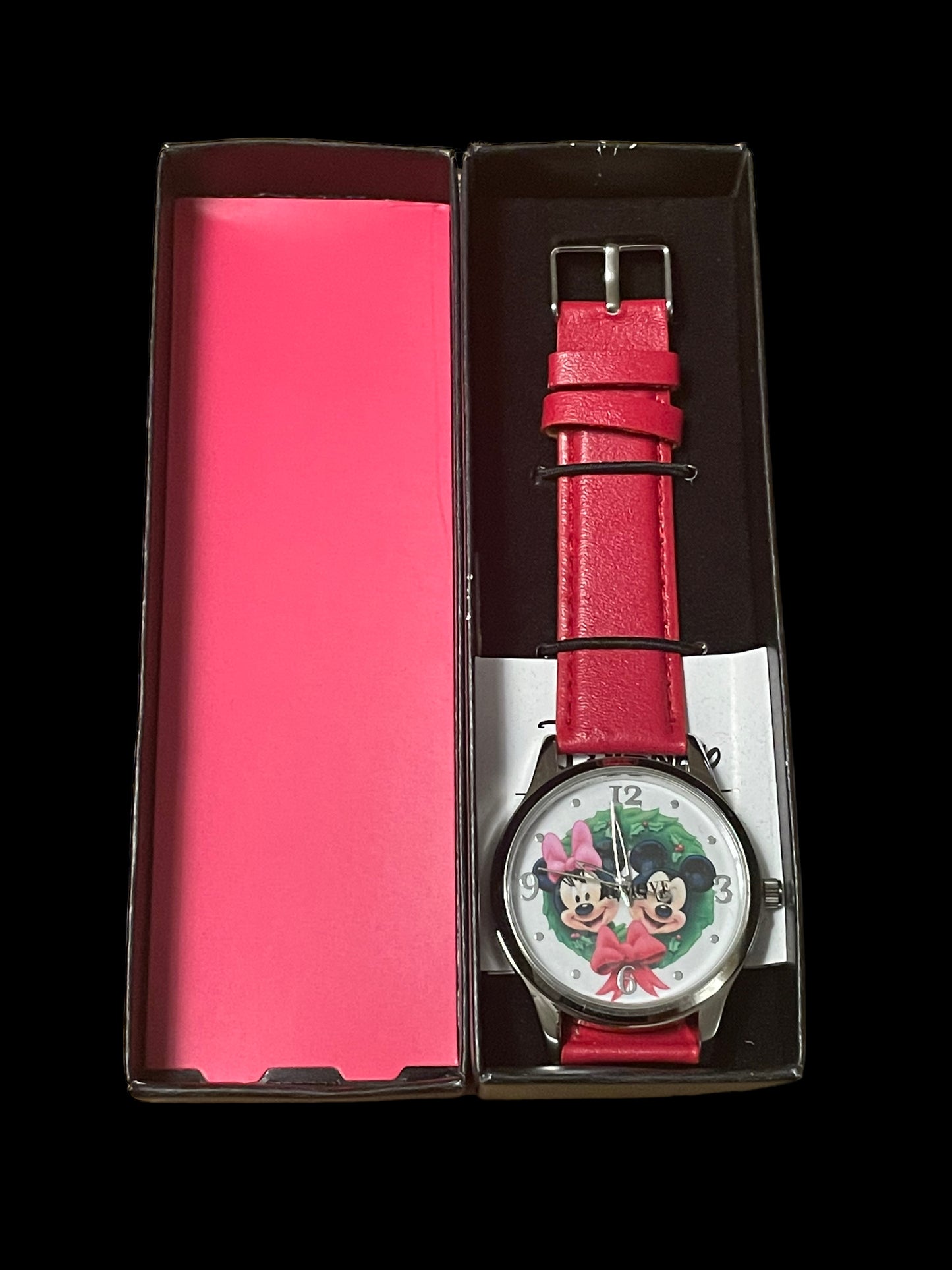 Disney Christmas Mickey and Minnie Holiday Wreath Watch (New)