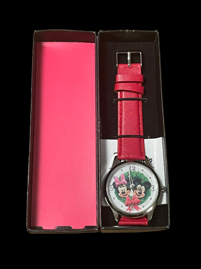 Disney Christmas Mickey and Minnie Holiday Wreath Watch (New)