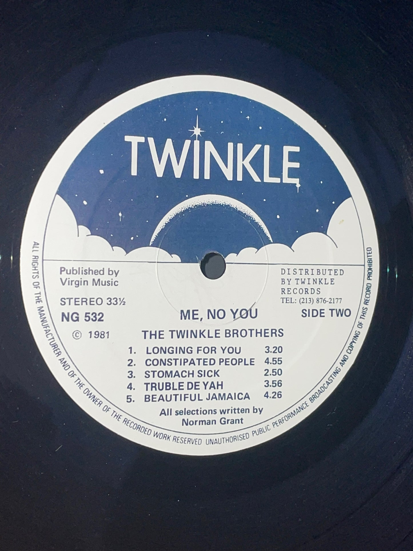 1981 Me No You, You No Me Vinyl Record by The Twinkle Brothers