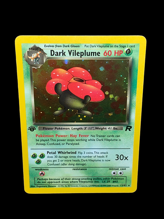 1st Edition Dark Vileplume 13/82 - Team Rocket (2000) - Holo Rare