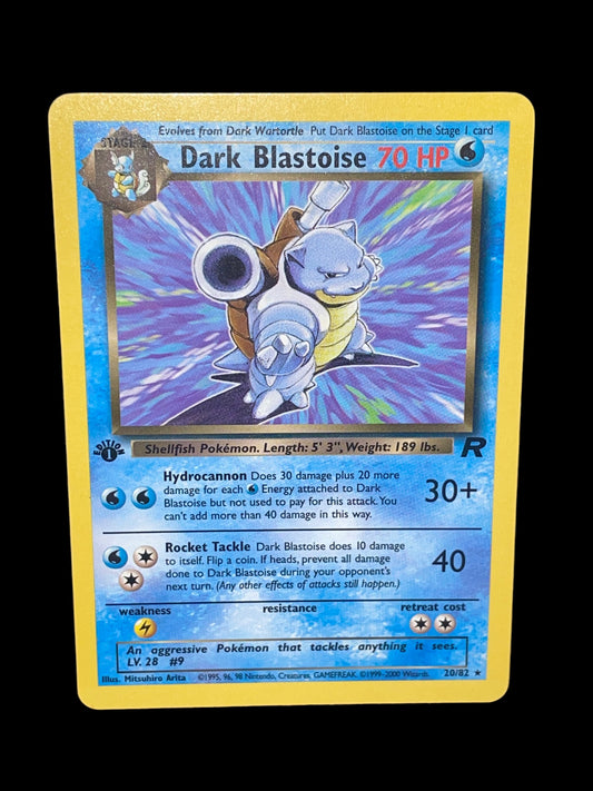 1st Edition Dark Blastoise 20/82 - Team Rocket Set (2000) - Rare